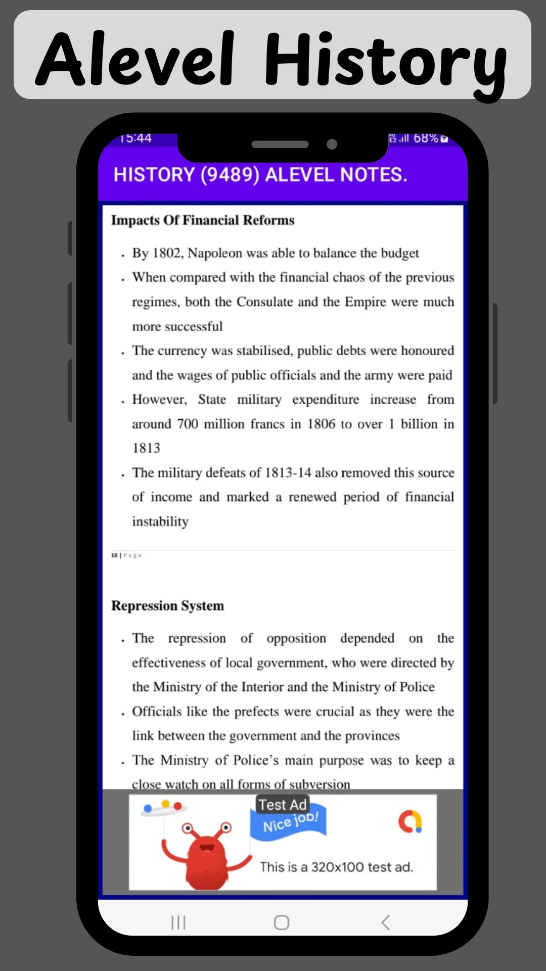 Alevel History (9489) Notes screenshot
